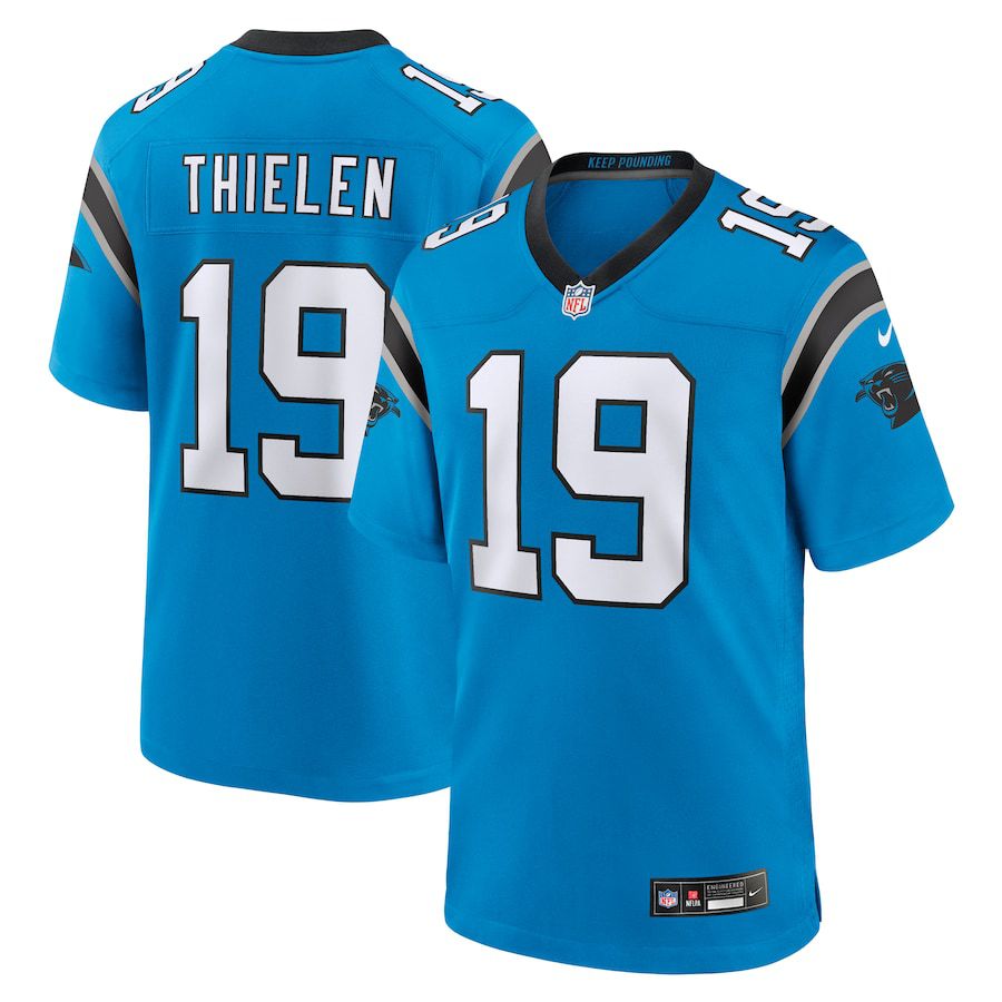 Men Carolina Panthers 19 Adam Thielen Nike Blue Alternate Game NFL Jersey